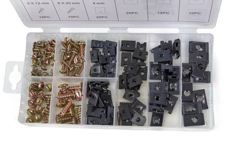 montageset 170 stuks - plaatjes en schroeven - bevestigingsset - schroevenset met plaatjes 