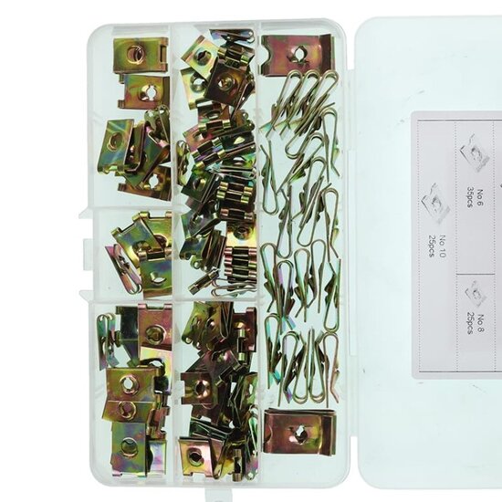 set van 110 montageplaatjes in verschillende maten - bevestigingsplaatjes - verbindingsplaatjes