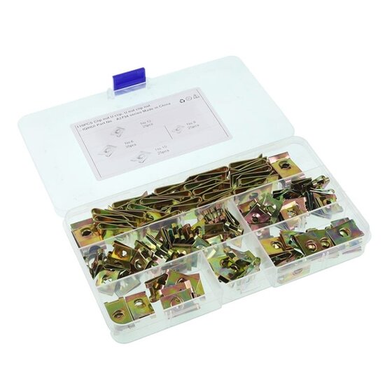 set van 110 montageplaatjes in verschillende maten - bevestigingsplaatjes - verbindingsplaatjes