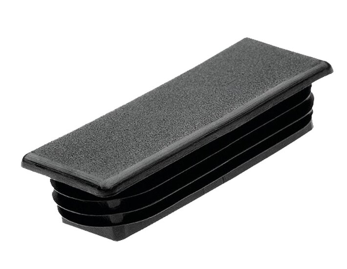 rechthoek insteekdop - 40x20mm - 20 stuks - lichtgewicht geribbelde eindkap - inslagdop - kunststofdop