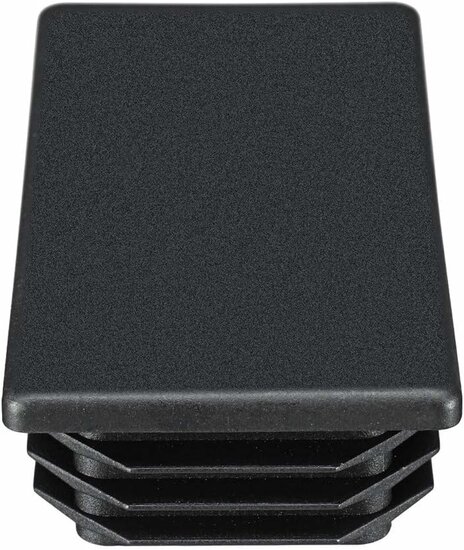 rechthoek insteekdop - 40x20mm - 20 stuks - lichtgewicht geribbelde eindkap - inslagdop - kunststofdop