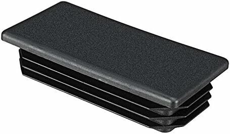 rechthoek insteekdop - 40x20mm - 20 stuks - lichtgewicht geribbelde eindkap - inslagdop - kunststofdop