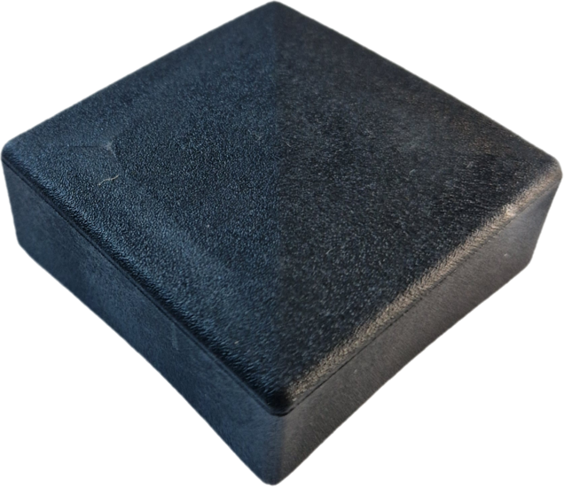 vierkant omsteekdop - 45x45mm - 10 stuks - standaard eindkap - inslagdop - kunststofdop - paaldop