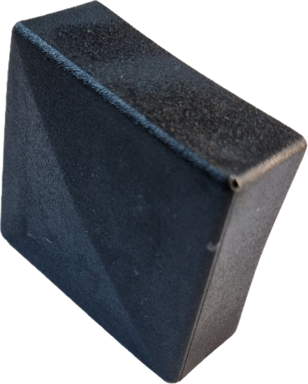 vierkant omsteekdop - 45x45mm - 10 stuks - standaard eindkap - inslagdop - kunststofdop - paaldop