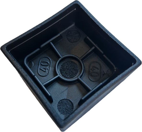 vierkant omsteekdop - 45x45mm - 10 stuks - standaard eindkap - inslagdop - kunststofdop - paaldop