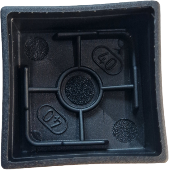 vierkant omsteekdop - 45x45mm - 10 stuks - standaard eindkap - inslagdop - kunststofdop - paaldop