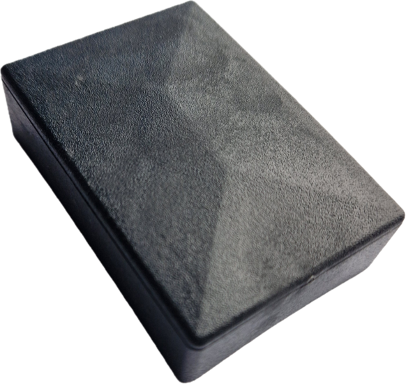 vierkant omsteekdop - 65x45mm - 4 stuks - standaard eindkap - inslagdop - kunststofdop - paaldop