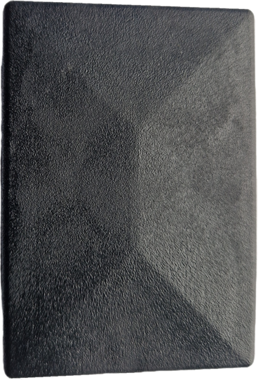 vierkant omsteekdop - 65x45mm - 4 stuks - standaard eindkap - inslagdop - kunststofdop - paaldop