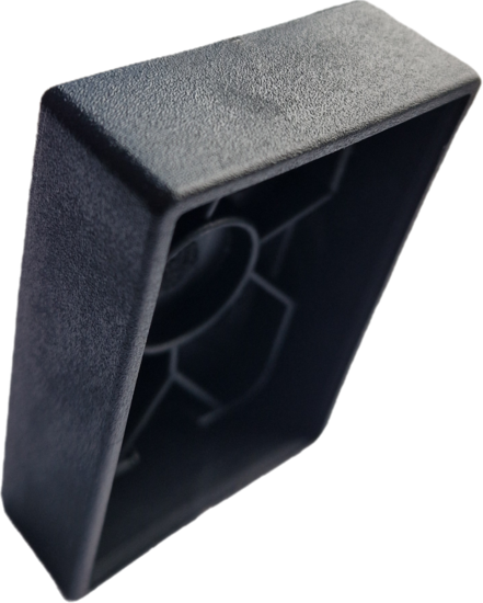 vierkant omsteekdop - 65x45mm - 4 stuks - standaard eindkap - inslagdop - kunststofdop - paaldop