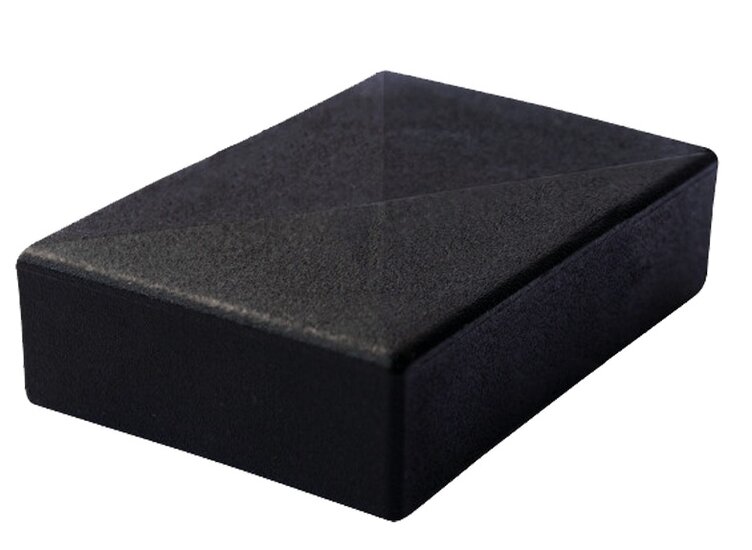 vierkant omsteekdop - 65x45mm - 4 stuks - standaard eindkap - inslagdop - kunststofdop - paaldop