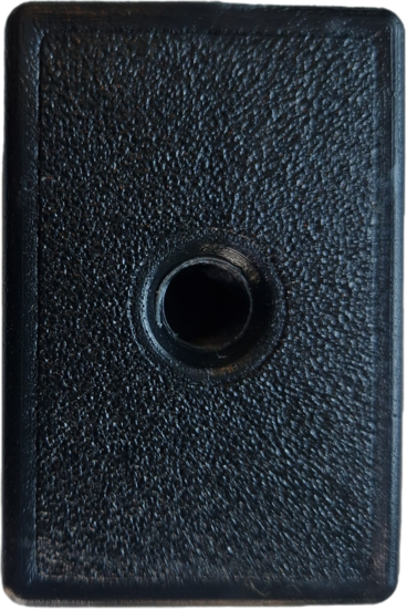 rechthoek insteekdop met schroefdraad - 60x40mm - 10 stuks - geribbelde eindkap - inslagdop - kunststofdop - profieldop
