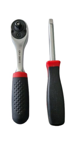 doppendoos - ratelset - 1/4 duims - 62 delig - doppenset - socketset - doppensleutelset - seneca