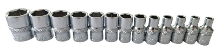 doppendoos - ratelset - 1/4 duims - 62 delig - doppenset - socketset - doppensleutelset - seneca