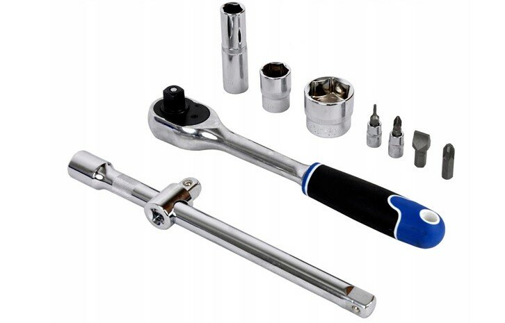 doppenset - 1/2 en 1/4 duim - doppendoos - dopsleutelset - ratelset - 108 delig - geko