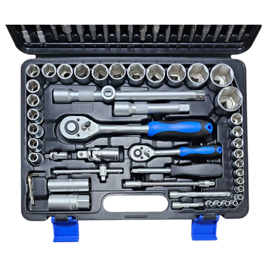 doppenset - 1/2 en 1/4 duims -  doppendoos - gereedschapsset - ratelset -&nbsp;94 delig - satra - asta