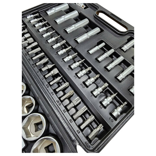 doppenset - 1/2 en 1/4 duims -  doppendoos - gereedschapsset - ratelset -&nbsp;94 delig - satra - asta