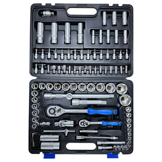 doppenset - 1/2 en 1/4 duims -  doppendoos - gereedschapsset - ratelset -&nbsp;94 delig - satra - asta