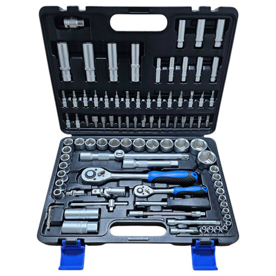 doppenset - 1/2 en 1/4 duims -  doppendoos - gereedschapsset - ratelset -&nbsp;94 delig - satra - asta