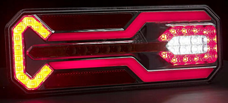 achterlicht led 76x led - rechts - 12/24 volt - ledlamp - achterlamp - trailerlamp