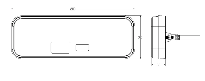 achterlicht led 74x led - rechts - 12/24 volt - ledlamp - achterlamp