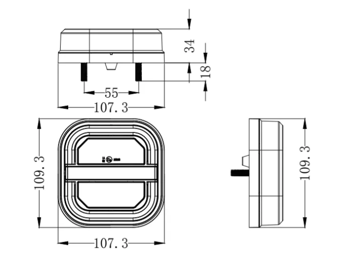 achterlicht neon led 41x led - links - 12/24 volt - ledlamp - achterlamp - led achterlicht