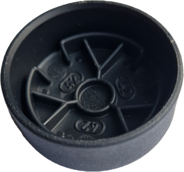 ronde omsteekdop - 50mm - 10 stuks - eindkap - inslagdop - kunststofdop - paaldop