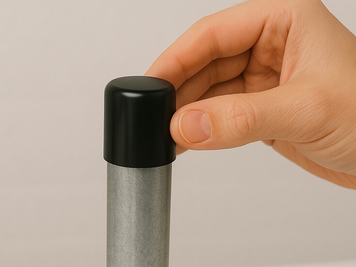 ronde omsteekdop - 50mm - 10 stuks - eindkap - inslagdop - kunststofdop - paaldop