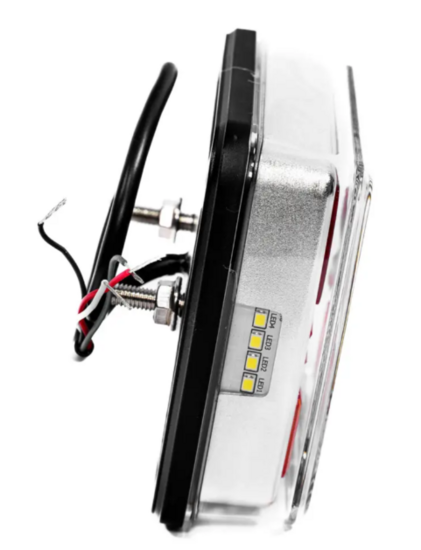 achterlicht led vierkant 25x leds - rechts - aanhangerverlichting - achterlichten - ledlamp - led achterlicht