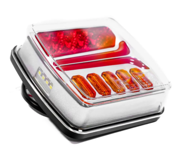 achterlicht led vierkant 25x leds - rechts - aanhangerverlichting - achterlichten - ledlamp - led achterlicht