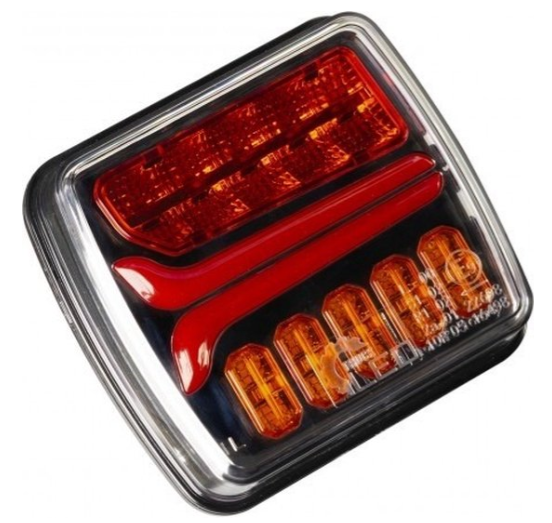 achterlicht led links vierkant 24x leds - aanhangerlamp - ledverlichting - ledlamp - led achterlicht