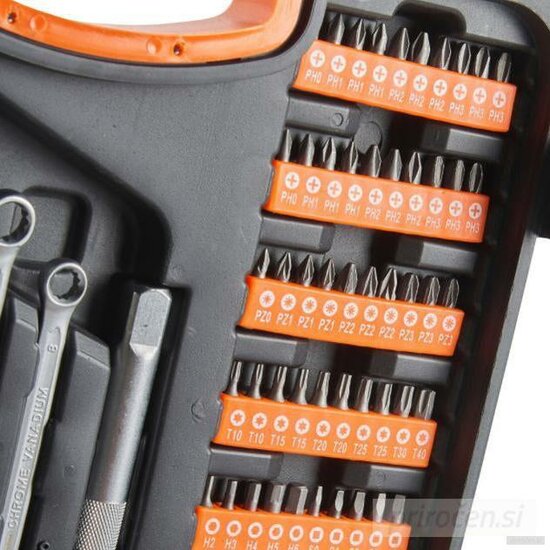 doppenset - 1/4 en 1/2 duims - 104 delig - ratelset - doppendoos - gereedschapsset
