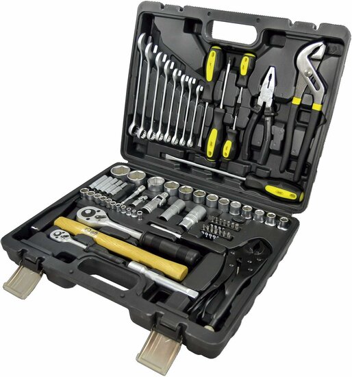 gereedschapsset - ratelset - 72 delig - doppenset - 1/2 en 1/4 aansluiting
