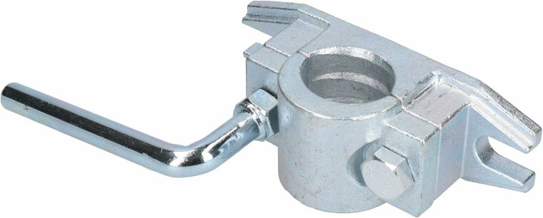 geribbelt neuswielklem 48 mm - steunpootklem - neuswielhouder - klem voor het neuswiel 