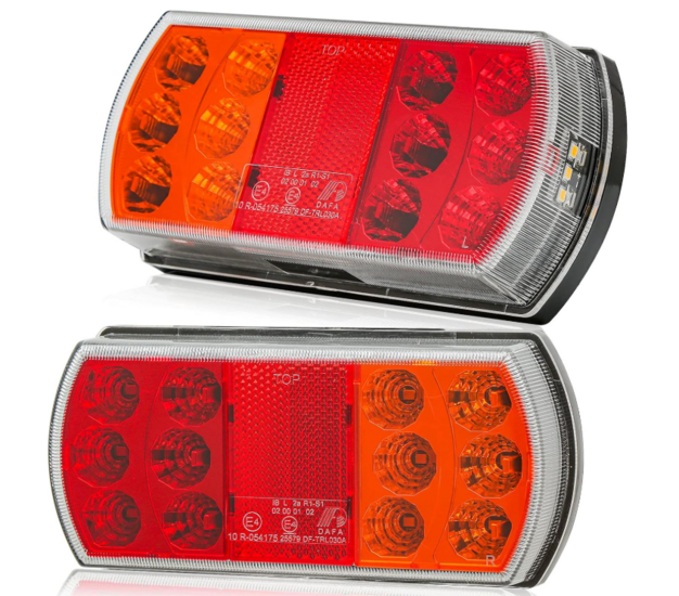achterlicht led rechthoek 15x leds - links - ledlamp - aanhangerlamp - led achterlicht - led achterlamp