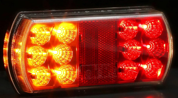 achterlicht led rechthoek 15x leds - links - ledlamp - aanhangerlamp - led achterlicht - led achterlamp