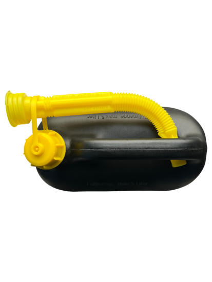 jerrycan 5 liter inhoud - flexibele tuit - kunststof benzinekan - vloeistof kan - brandstofkan