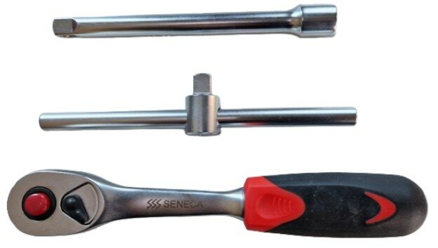 doppenset - 24 delig - 3/8 duims - doppendoos - ratelset - seneca