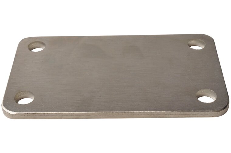 70x160 mm stroppenplaat - montageplaat - stalen plaat - klemplaat