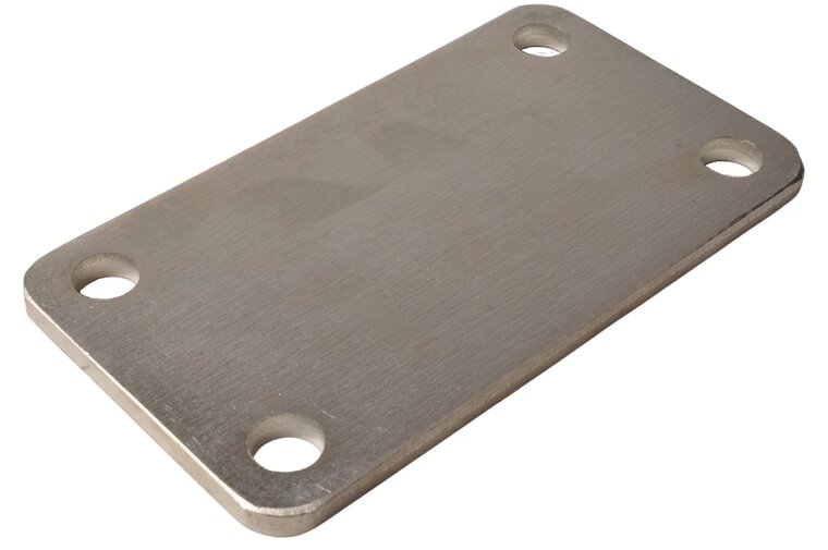 70x160 mm stroppenplaat - montageplaat - stalen plaat - klemplaat
