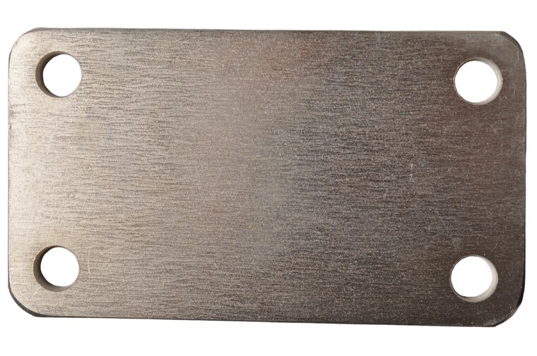 70x160 mm stroppenplaat - montageplaat - stalen plaat - klemplaat