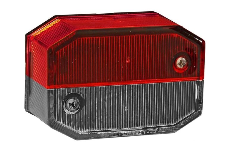 losse lampglas - flexipoint 1 rood/wit - zijmarkeringslamp kap - aspöck