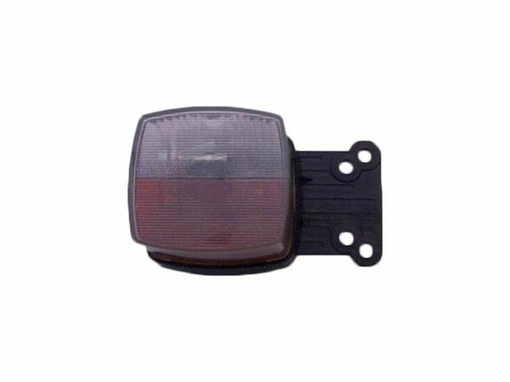 breedtelamp rood/wit - markeringslamp met bevestigingsflap - zijlamp - aanhangerlamp - radex
