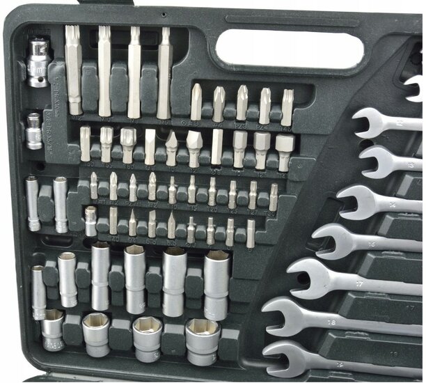 doppenset - 138 delig - 1/4 - 3/8 en 1/2 aansluiting - doppendoos -  ratelset - gereedschapsset - geko