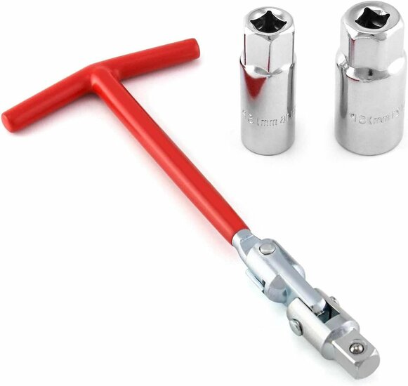 bougiesleutel set - flexibele bougie sleutel - 3 delig - 16 en 21mm - bougiedoppen