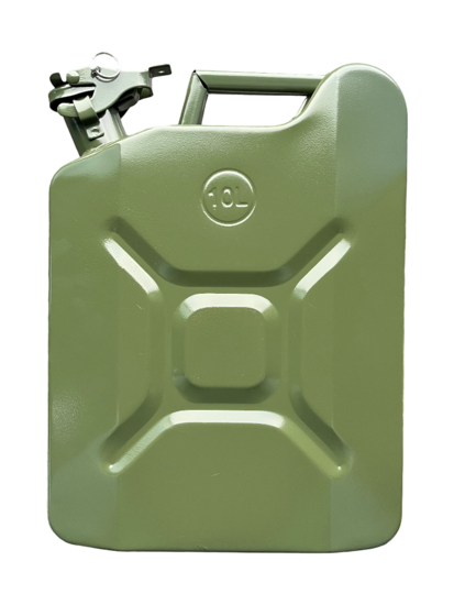 stalen jerrycan - 10 liter - vloeistoftank - benzinekan - vloeistof kan - jerrycan - benson