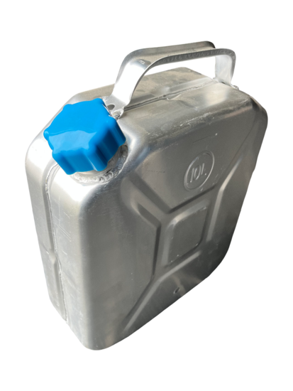aluminium jerrycan - 10 liter - vloeistoftank - benzinekan - brandstof kan - jerry can - geko