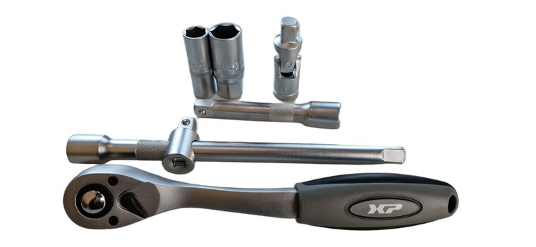 doppenset - 1/2 duims aansluiting - 34 delig - doppendoos - ratelset - xp tools