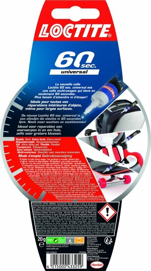 superlijm 20 gram - secondelijm 60 seconde - contactlijm - lijm - vloeibare lijm - loctite