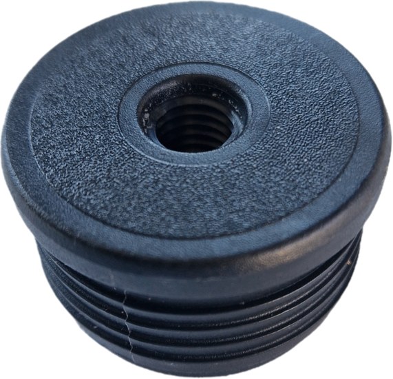 ronde insteekdop met schroefdraad - 40mm - 10 stuks - eindkap - inslagdop - kunststofdop - profieldop
