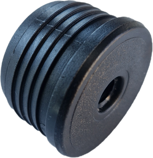 ronde insteekdop met schroefdraad - 40mm - 10 stuks - eindkap - inslagdop - kunststofdop - profieldop